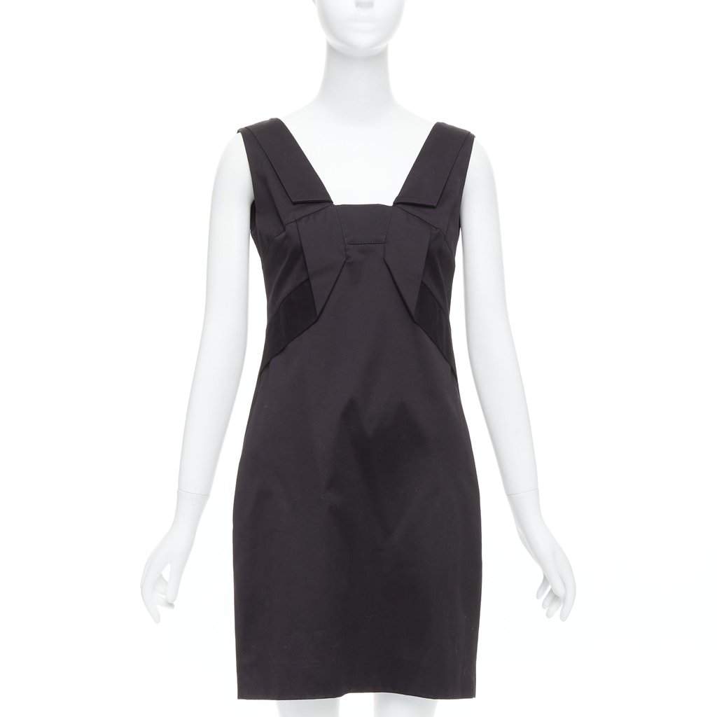 Gucci Origami Pleat Dress Black Cotton Very good condition - Front View