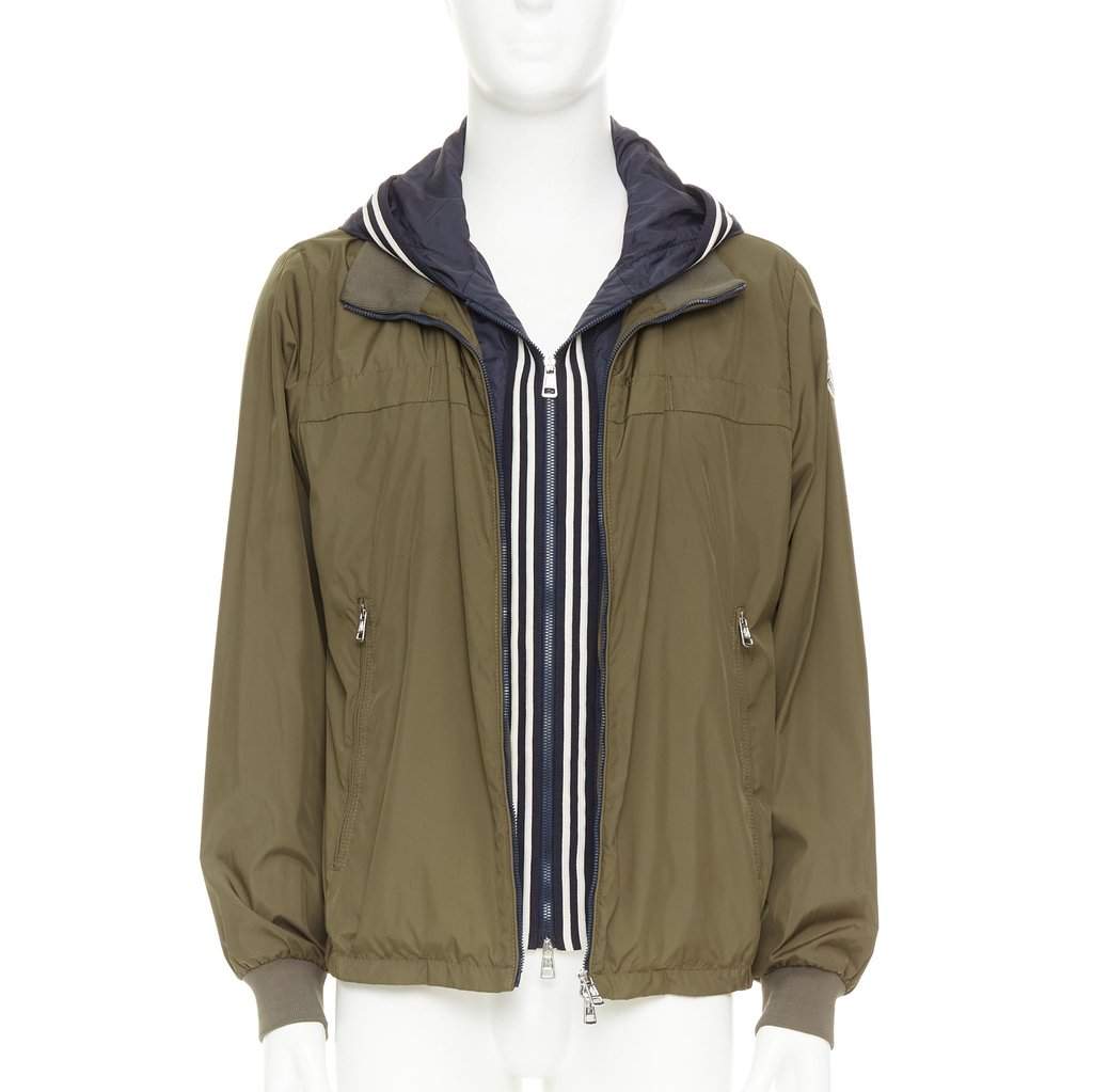 Moncler Albert Giubbotto Green Very good condition - Front View