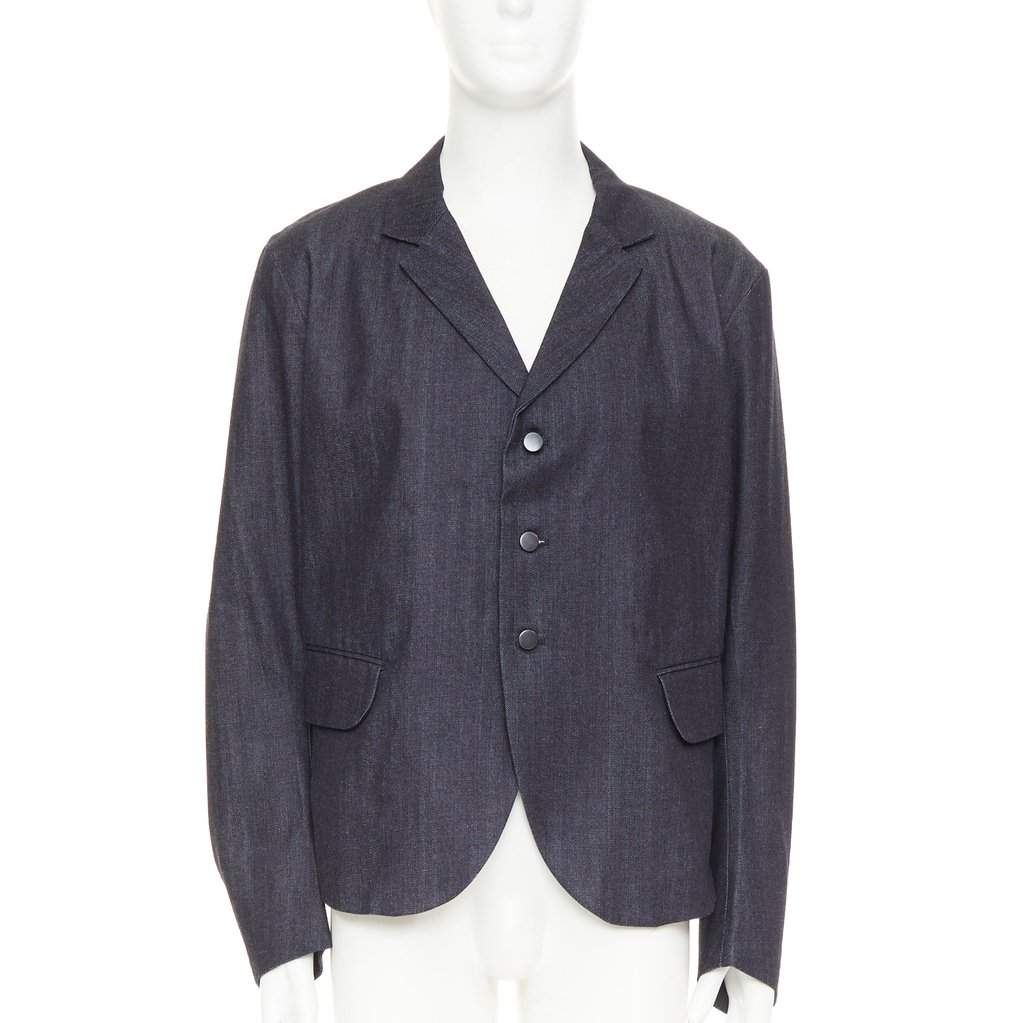 CHRISTOPHE NEMETH Blue Cotton Jacket Blue Cotton Very good condition - Front View