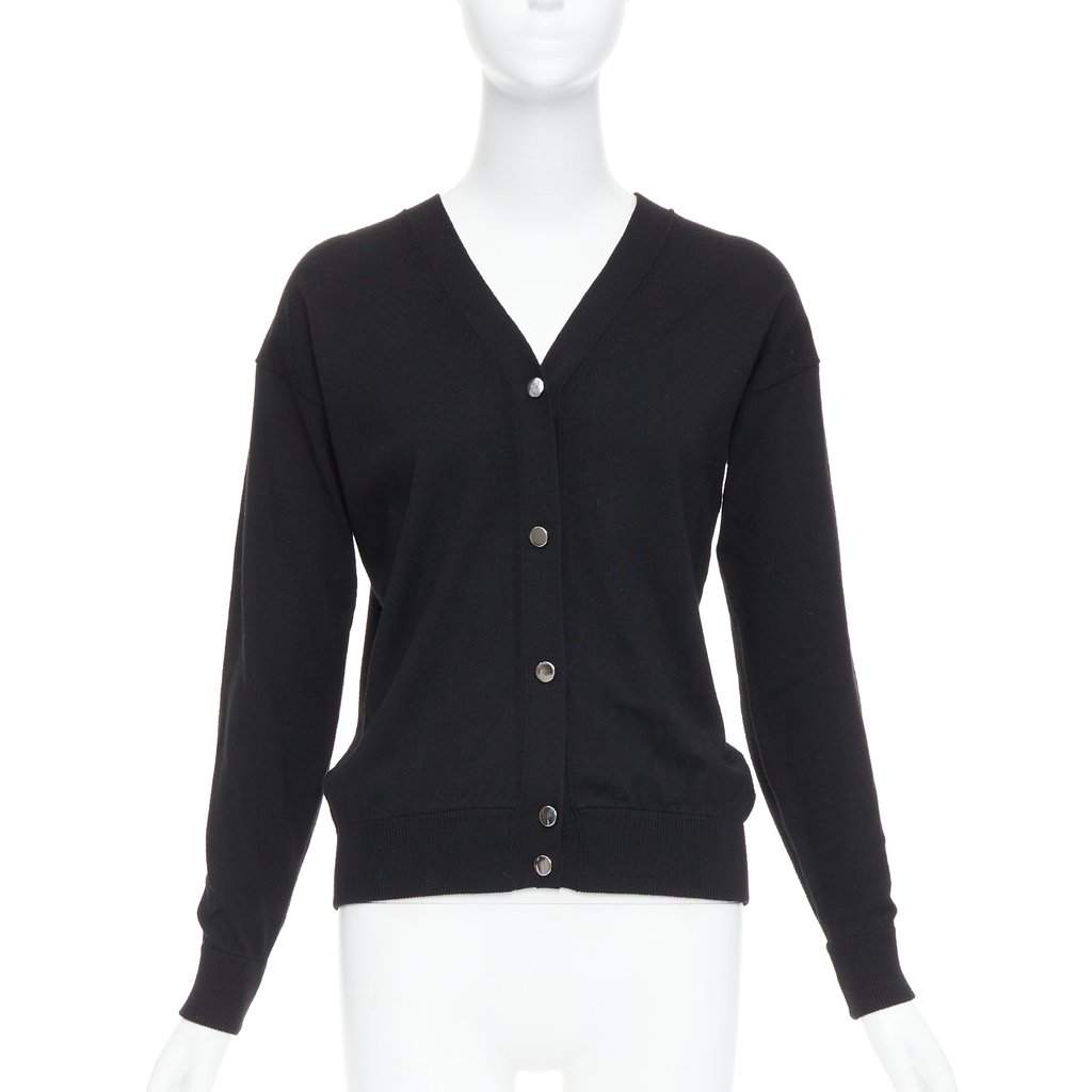 Alexander Wang Sheer Back Cardigan Black Wool Very good condition - Front View