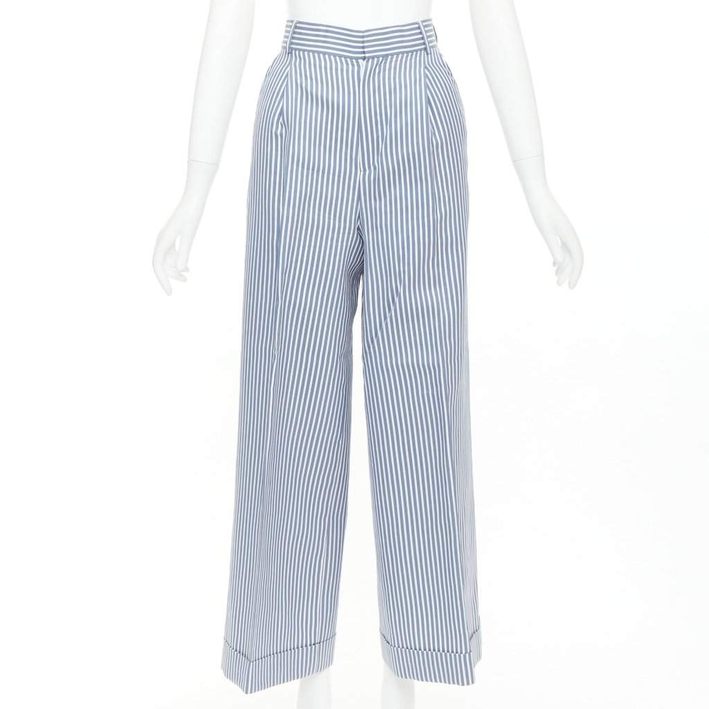 Dior Blue Silk Trouser Blue Silk Very good condition - Front View