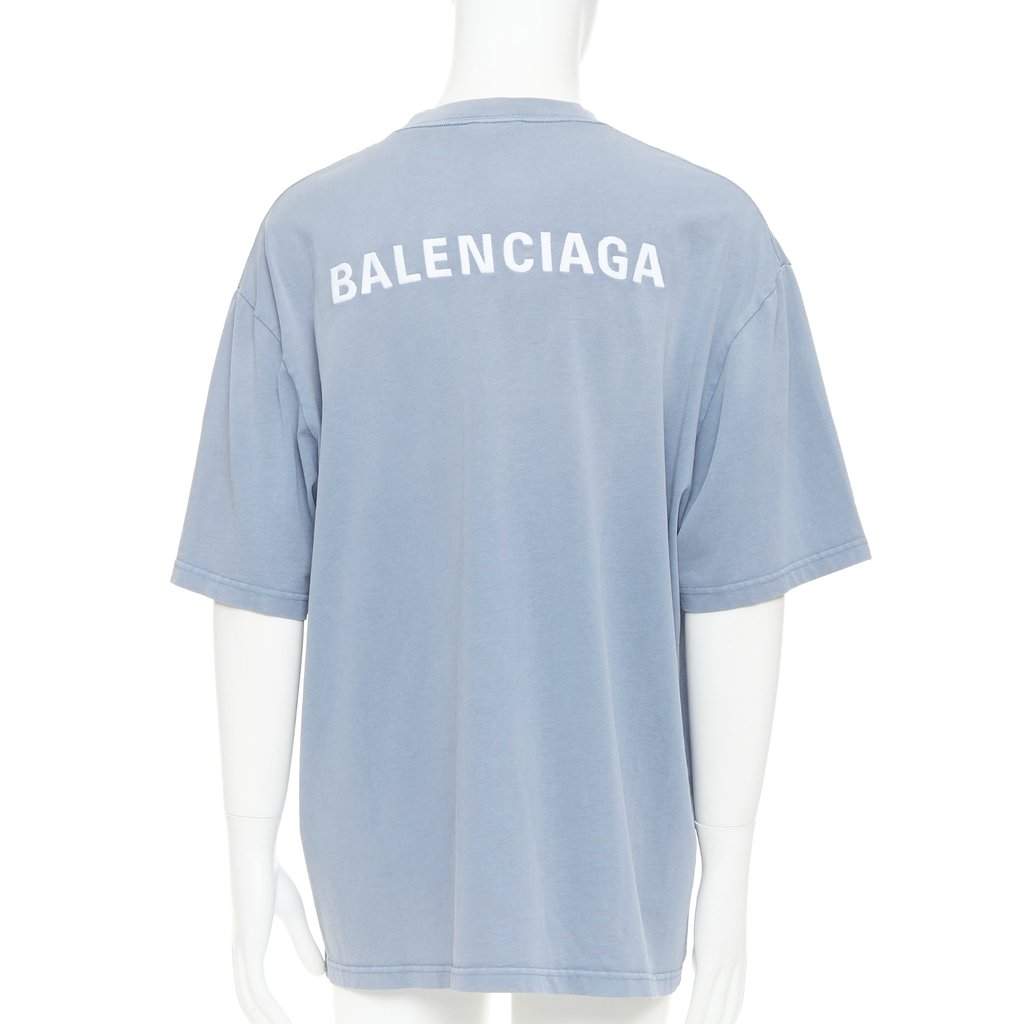 Balenciaga Blue T-Shirt Blue Very good condition - Front View
