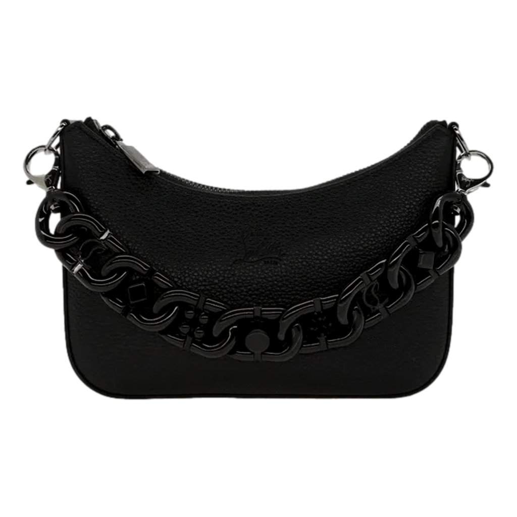 Christian Louboutin Christian Louboutin Loubila Chain Black Leather Mini Shoulder Bag Black Leather Never worn - Front View