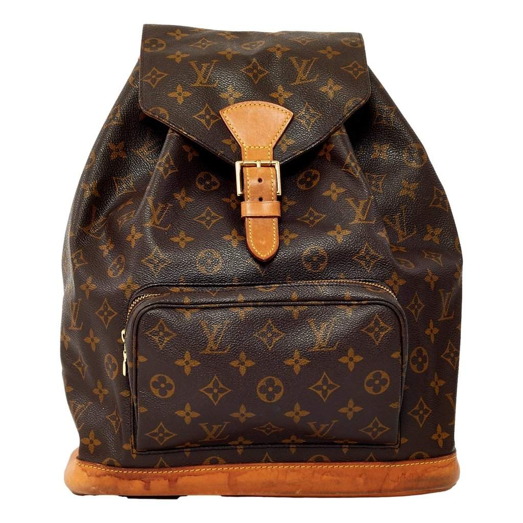 Louis Vuitton Louis Vuitton Monogram Canvas Montsouris GM Drawstring Backpack Brown Leather Good condition - Front View
