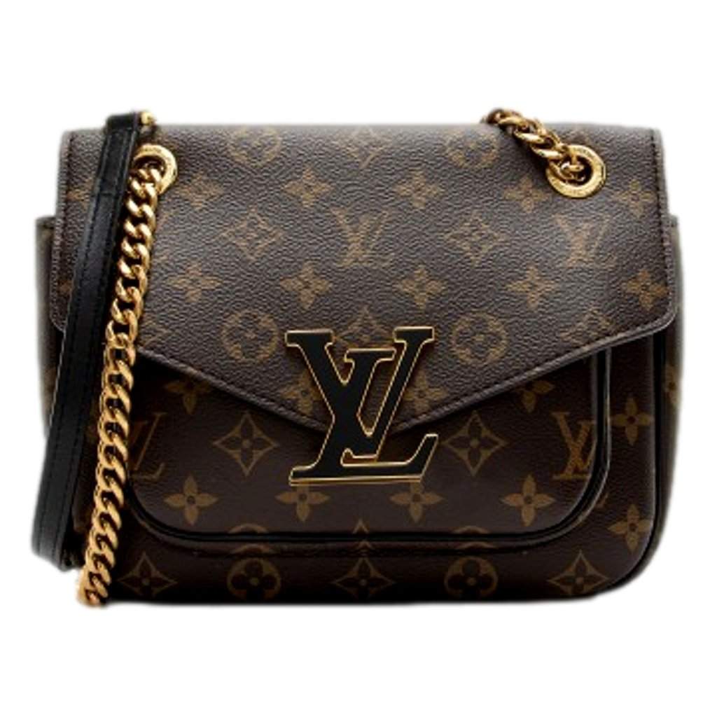 Louis Vuitton Louis Vuitton Passy Monogram Canvas Shoulder Bag Brown Canvas Good - Front View