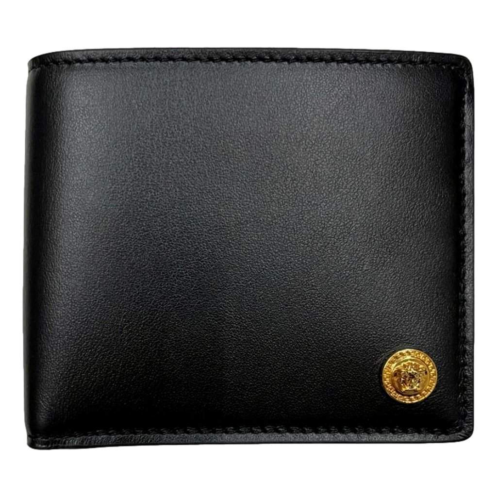 Versace Versace La Medusa Black Calfskin Leather Bifold Wallet Black Leather Never worn - Front View