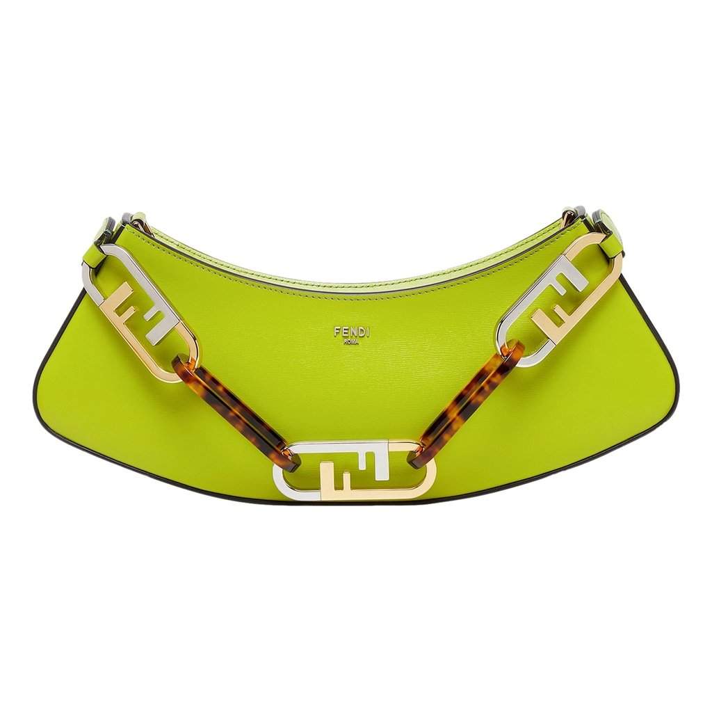 Fendi Fendi O’Lock Swing Shoulder Bag Wasabi Green Calfskin Leather Green Leather Never worn - Front View