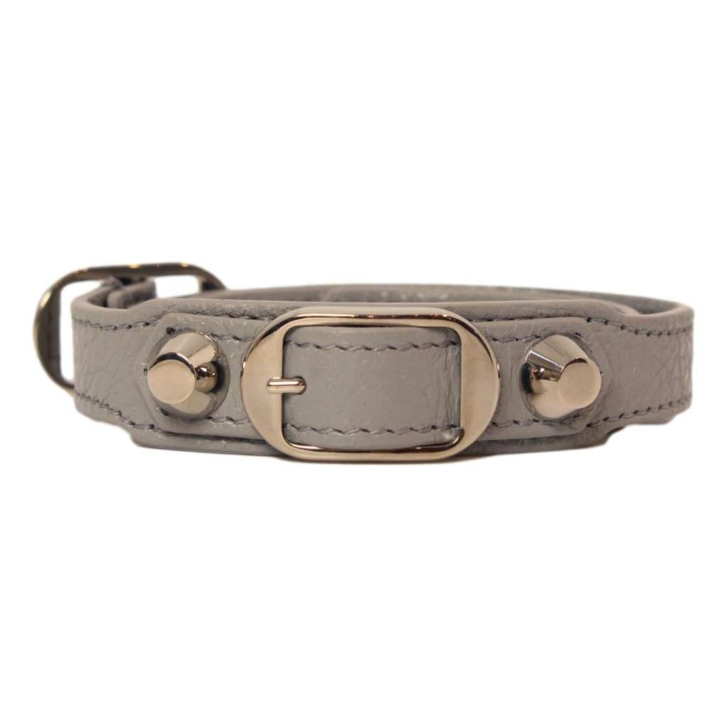 Balenciaga Balenciaga Arena Grey Lambskin Leather Wrap Bracelet Grey Leather Never worn - Front View