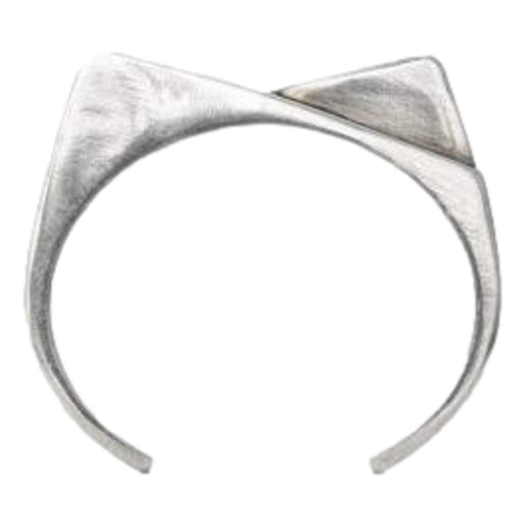 Saint Laurent Saint Laurent 2 Pentes Two-Slope Oxidized Silver Bracelet Silver Never worn - Front View
