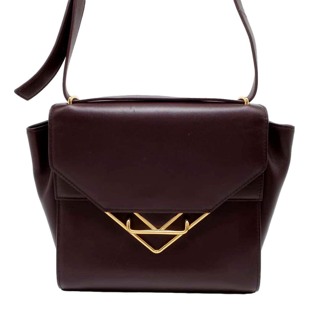 Bottega Veneta Bottega Veneta The Clip Grape Purple Calfskin Leather Shoulder Crossbody Bag Purple Leather Never worn - Front View