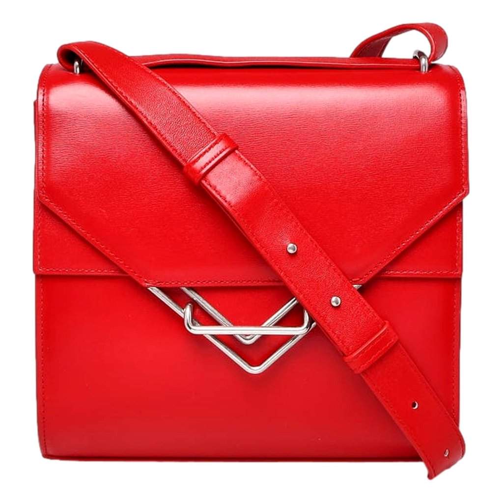 Bottega Veneta Bottega Veneta The Clip Chili Red Calfskin Leather Shoulder Crossbody Bag Red Leather Never worn - Front View