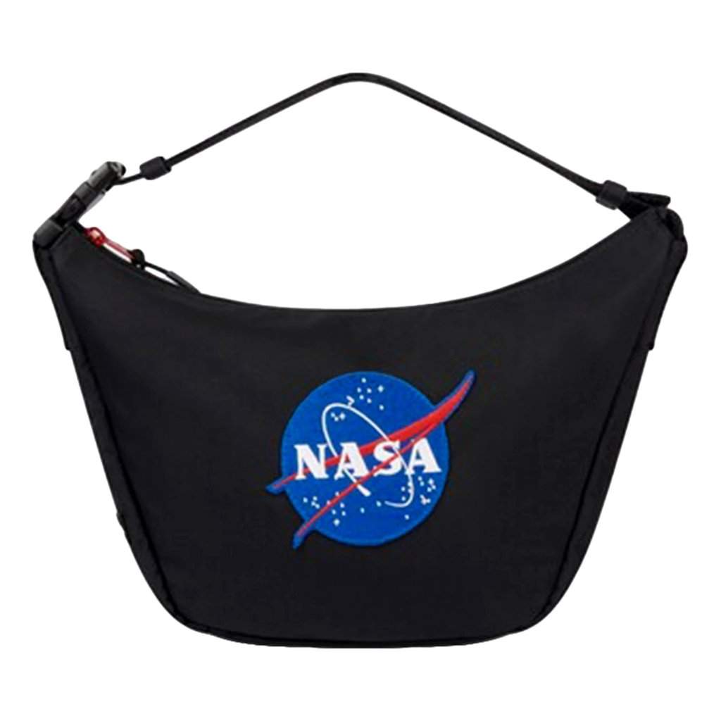 Balenciaga Balenciaga Nasa Logo Sling Shoulder Crossbody Bag Black Recycled Nylon Black Leather Never worn - Front View
