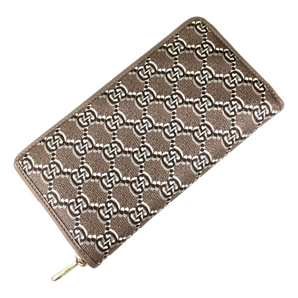 Gucci Gucci GG Shadow Continental Zip Around Wallet Beige Brown Brown Leather Never worn - Front View