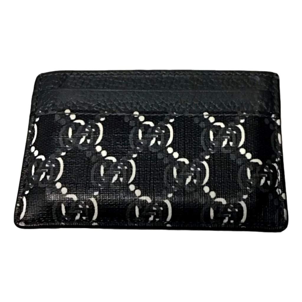 Gucci Gucci GG Shadow Black White Card Holder Wallet Black Leather Never worn - Front View