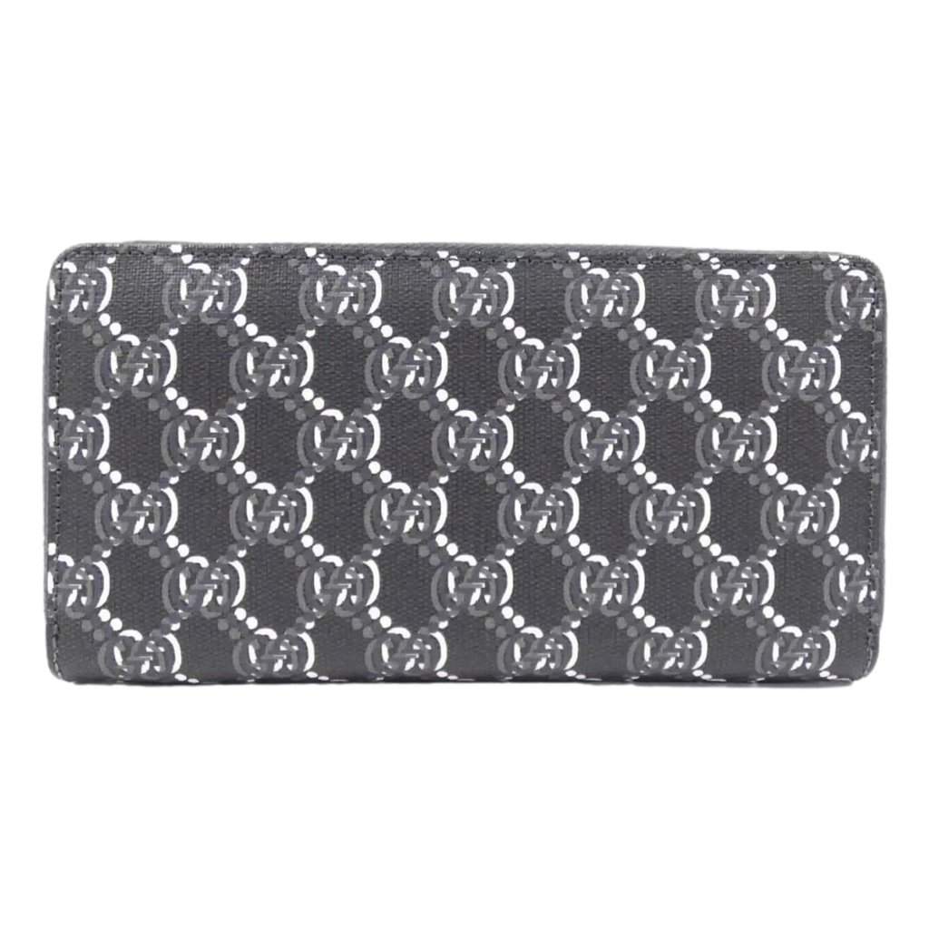 Gucci Gucci GG Shadow Black White Continental Zip Around Wallet Black Leather Never worn - Front View
