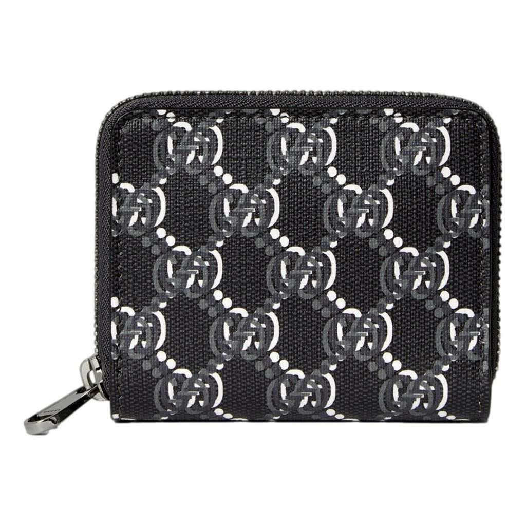 Gucci Gucci GG Shadow Black Canvas Zip Around Small Card Wallet Black Leather Never worn - Front View