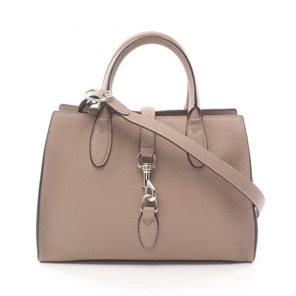 Gucci Gucci Jackie Medium Beige Calfskin Tote Bag Beige Leather Never worn - Front View