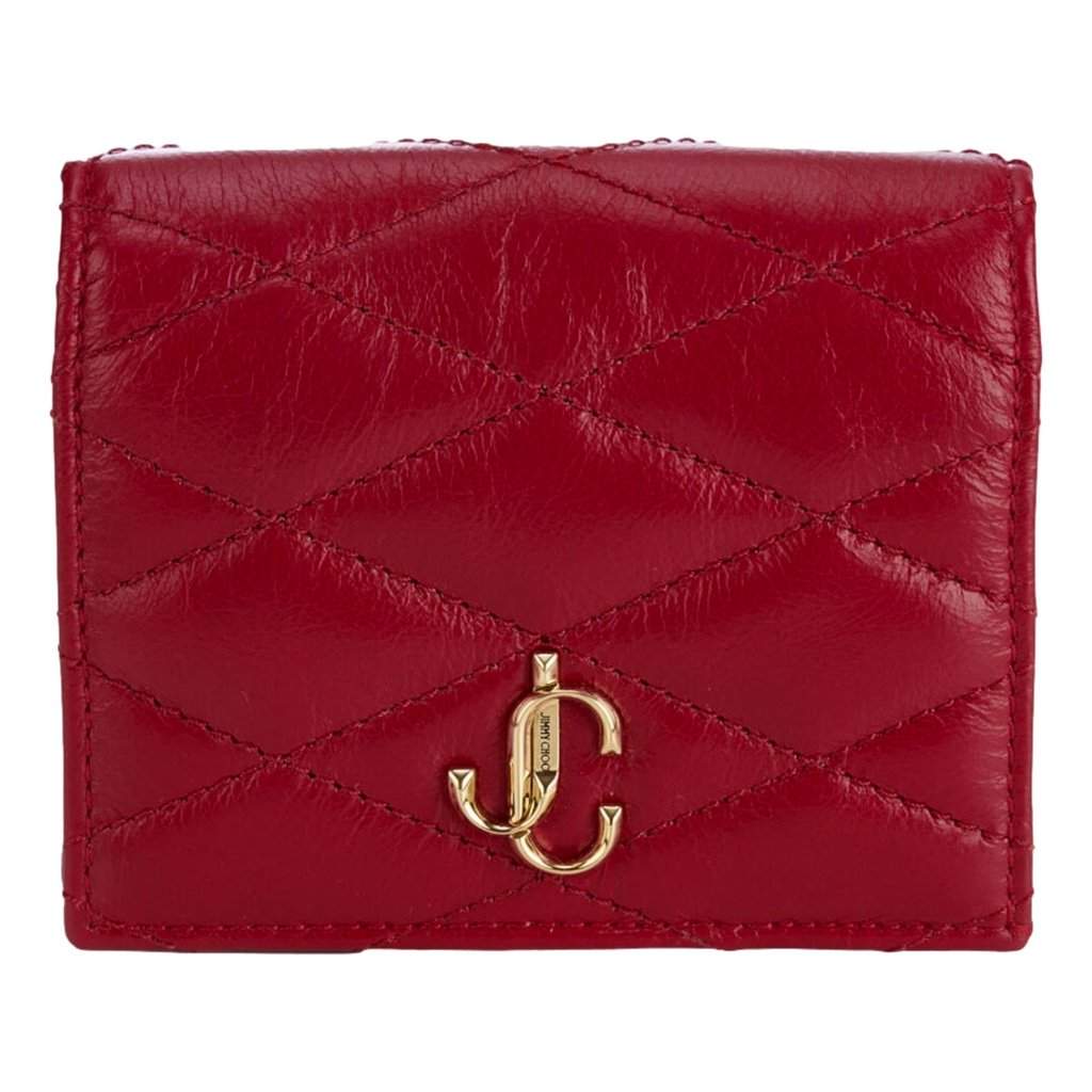 Jimmy Choo Jimmy Choo Farone Raspberry Red Leather Card Case Folding Wallet Red Leather Never worn - Front View