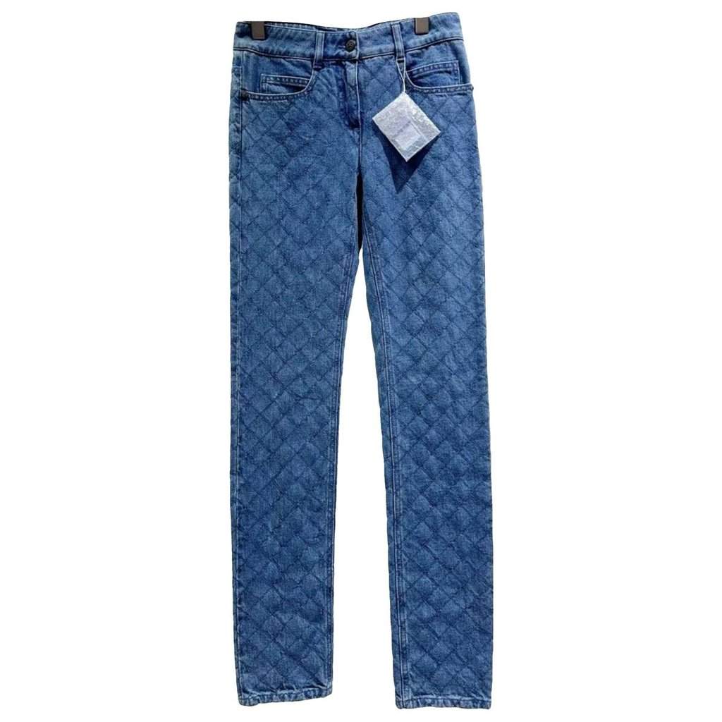 Chanel Blue Cotton Jeans Blue Cotton Very good - Front View