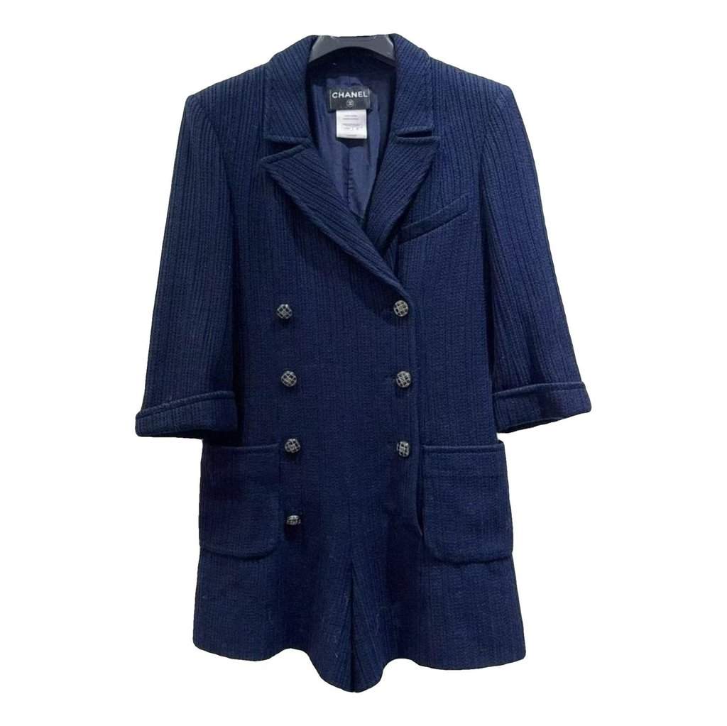 Chanel Navy Cotton Jumpsuit Navy Cotton Very good - Front View