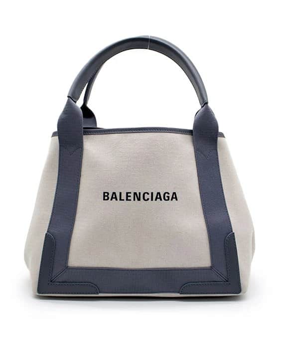 Balenciaga Navy XS Grey Cabas Bag Grey Never worn - Front View