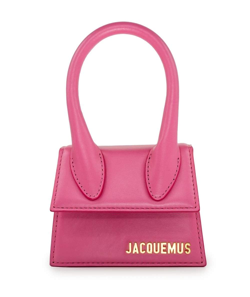 Jacquemus Light Pink Leather Le Chiquito Moyen Top Handle Bag Pink Leather Very good - Front View