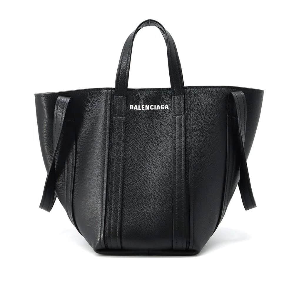 Balenciaga Black Leather Everyday Small Tote Bag Black Leather Very good - Front View