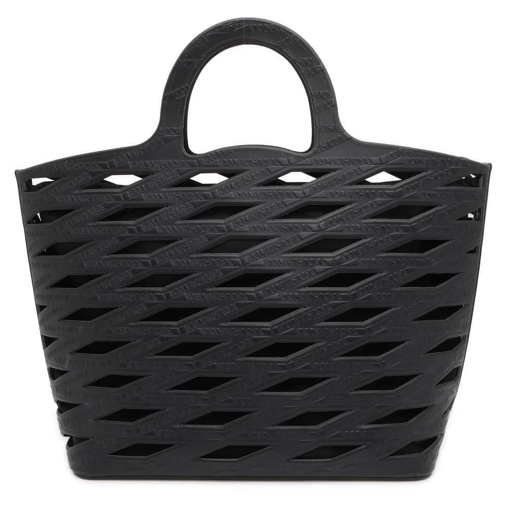 Balenciaga Black Neo Basket 2WAY Tote Bag Black Leather Very good - Front View