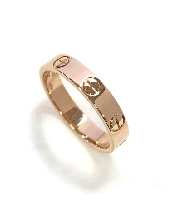 Cartier Mini Love Ring K18PG 50 MultiColor Very good - Front View