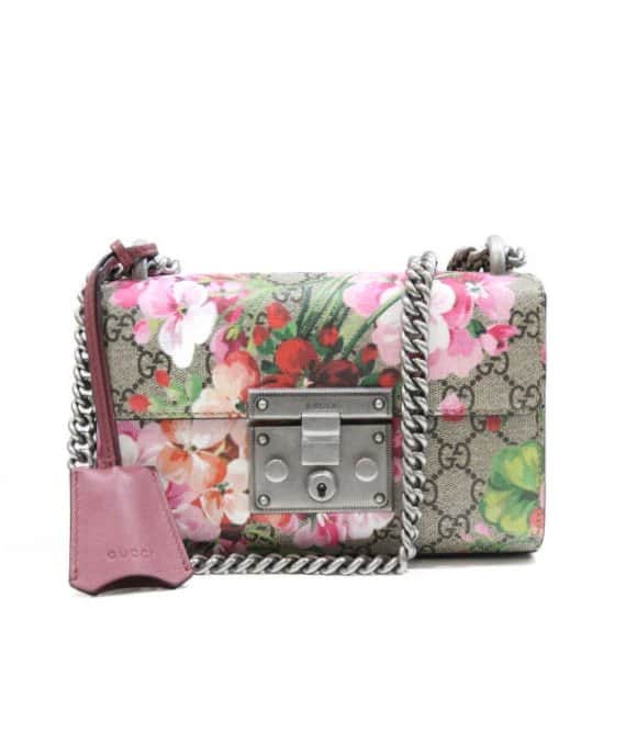Gucci Multicolor GG Supreme Canvas Small Lock Shoulder Bag MultiColor Leather Very good - Front View