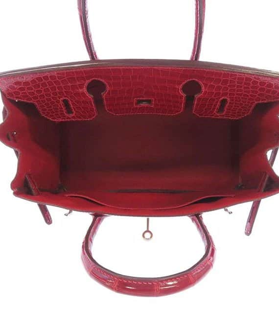 Hermès 2004 Porosus Crocodile Leather Birkin Handbag size 30 in Blaze with Palladium Hardware MultiColor Leather Very good - Front View