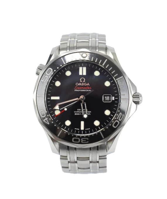Omega Black Stainless Steel Seamaster Diver 300 212.30.41.20.01.003 Automatic Men's Wristwatch Black Very good - Front View