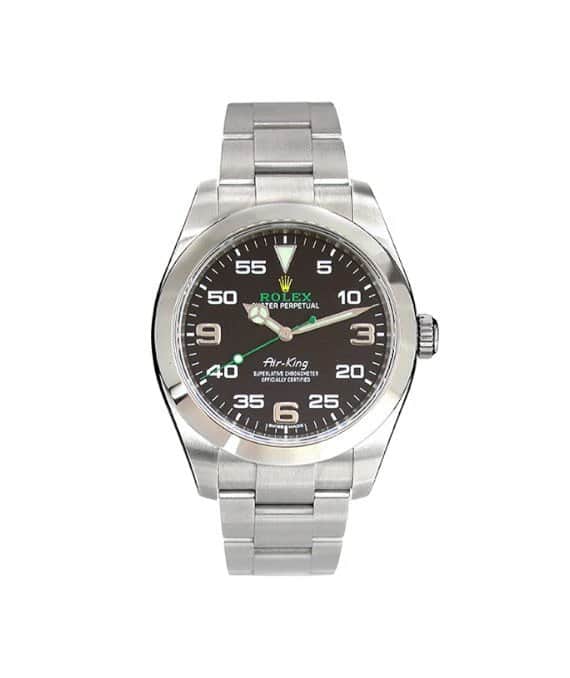 Rolex Air King 40mm Black Dial Stainless Steel Automatic Men's Watch Black Very good - Front View
