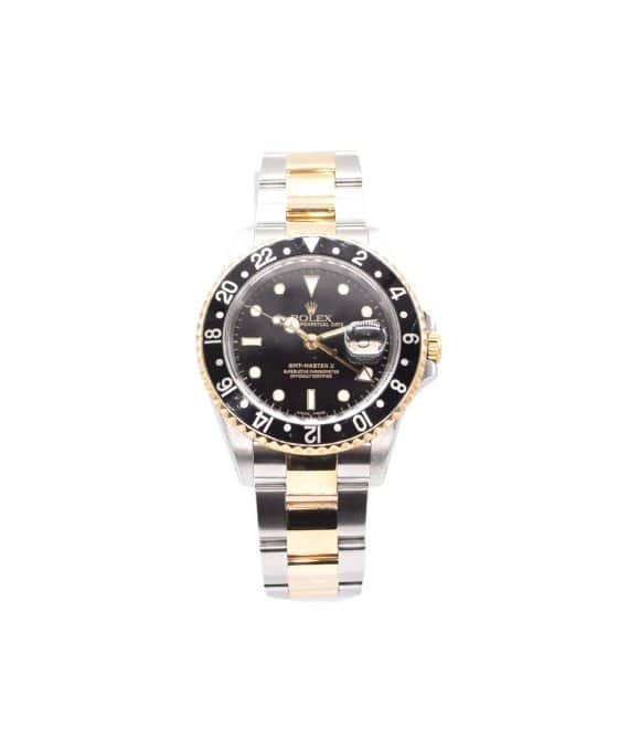 Rolex GMT-Master II 16713 40mm Black Dial Yellow Gold and Stainless Steel Men's Watch Yellow Very good - Front View