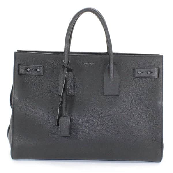 Saint Laurent Black Leather Large Classic Sac De Jour Tote Bag Black Leather Very good - Front View