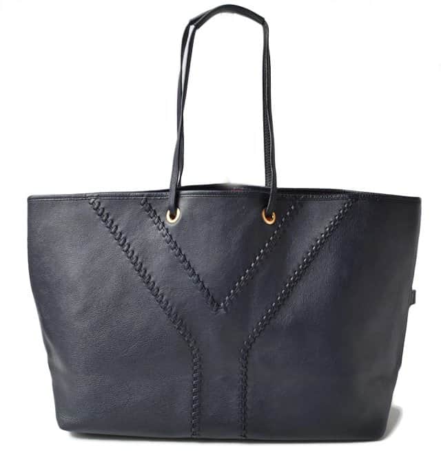 Saint Laurent Navy Blue/Rouge Leather Reversible Neo Double Tote Bag Blue Leather Very good - Front View
