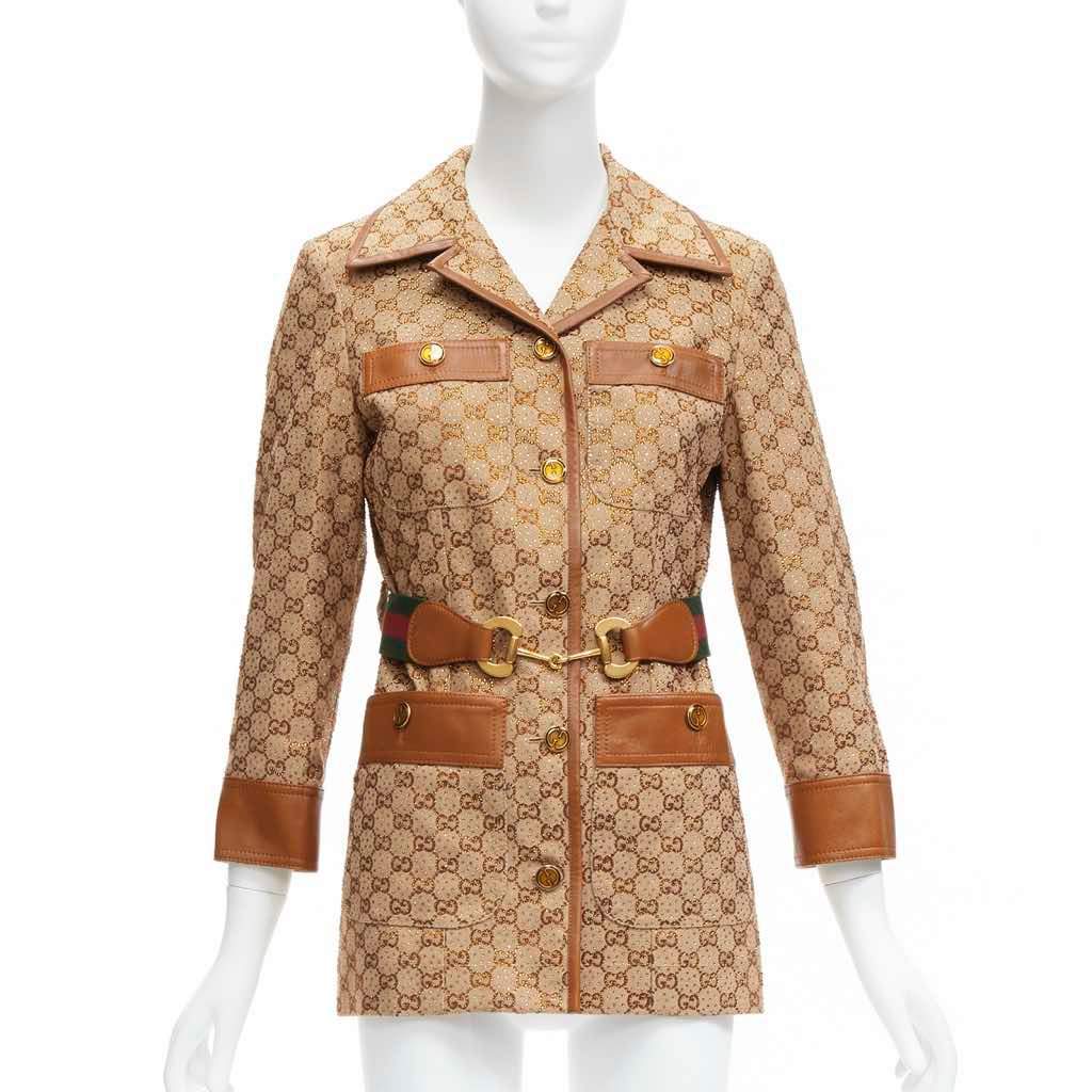 Gucci Aria Brown Cotton Very good - Front View
