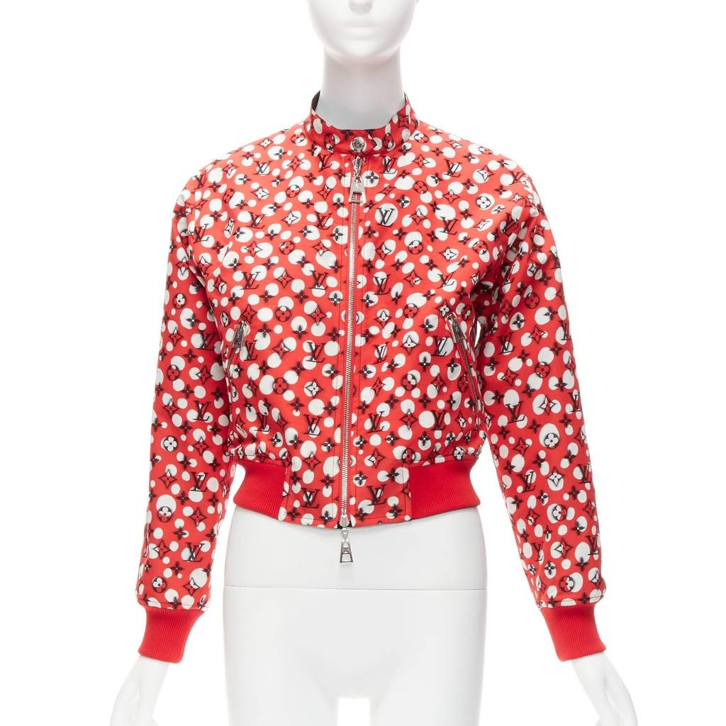 Louis Vuitton Red Dots Reversible Bomber Red Cotton Very good - Front View