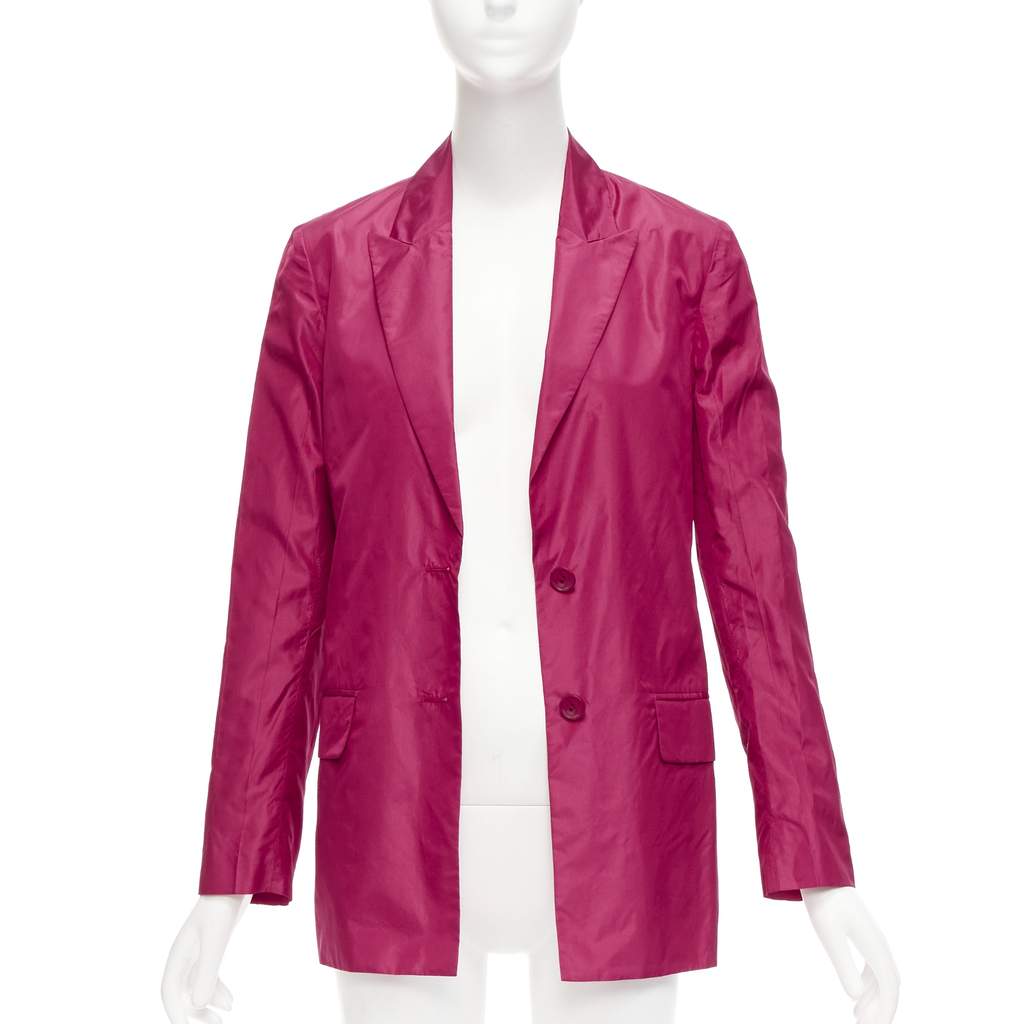 Valentino Garavani Pink Silk Cinched Blazer Purple Silk Very good - Front View