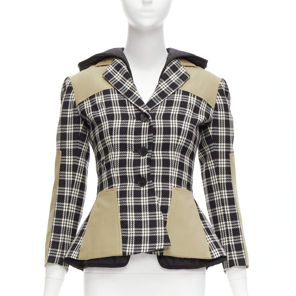 Dior Black White Wool Jacket Black Wool Never worn - Front View