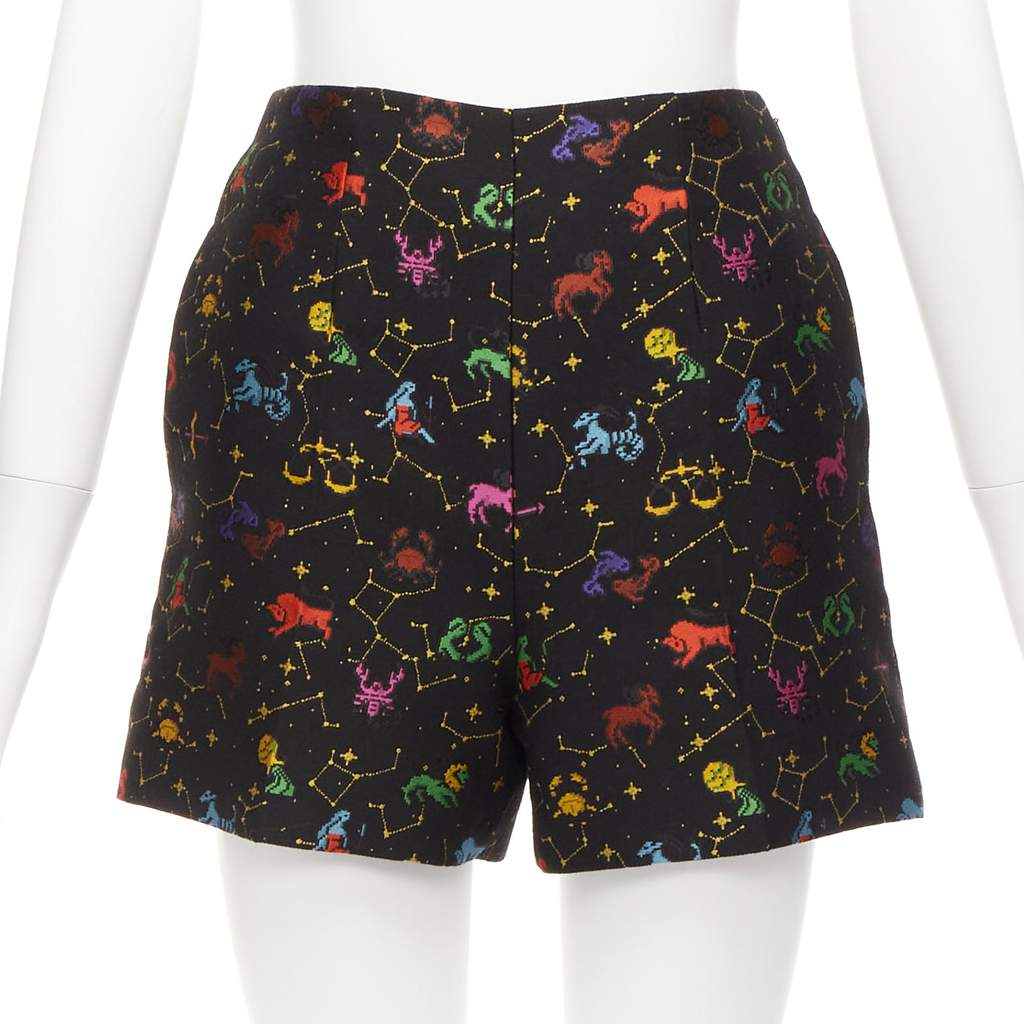 Dior Astrology Jacquard Shorts Black Polyester Never worn - Front View