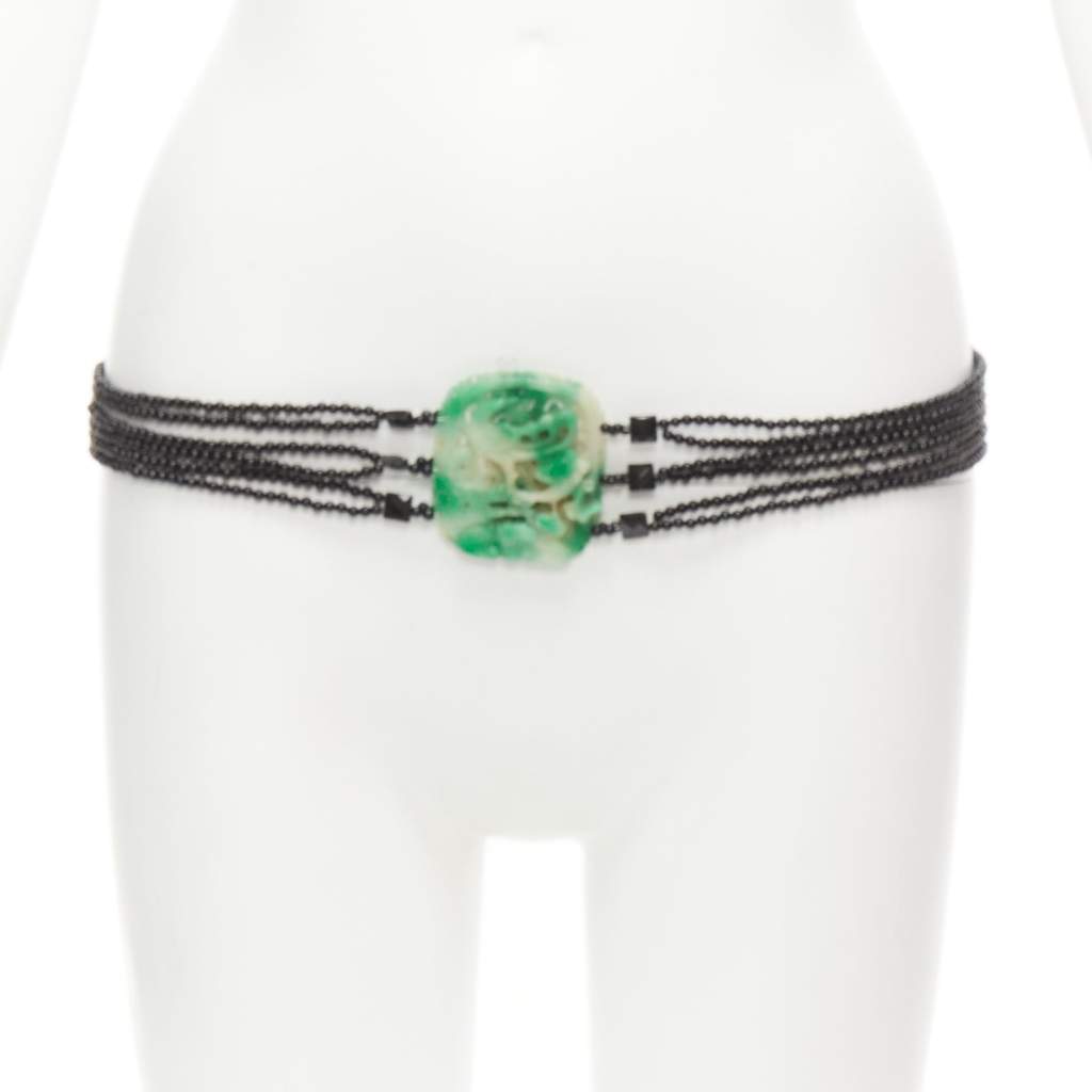 Unsigned Bow Punk Stud Belt Green Very good - Front View
