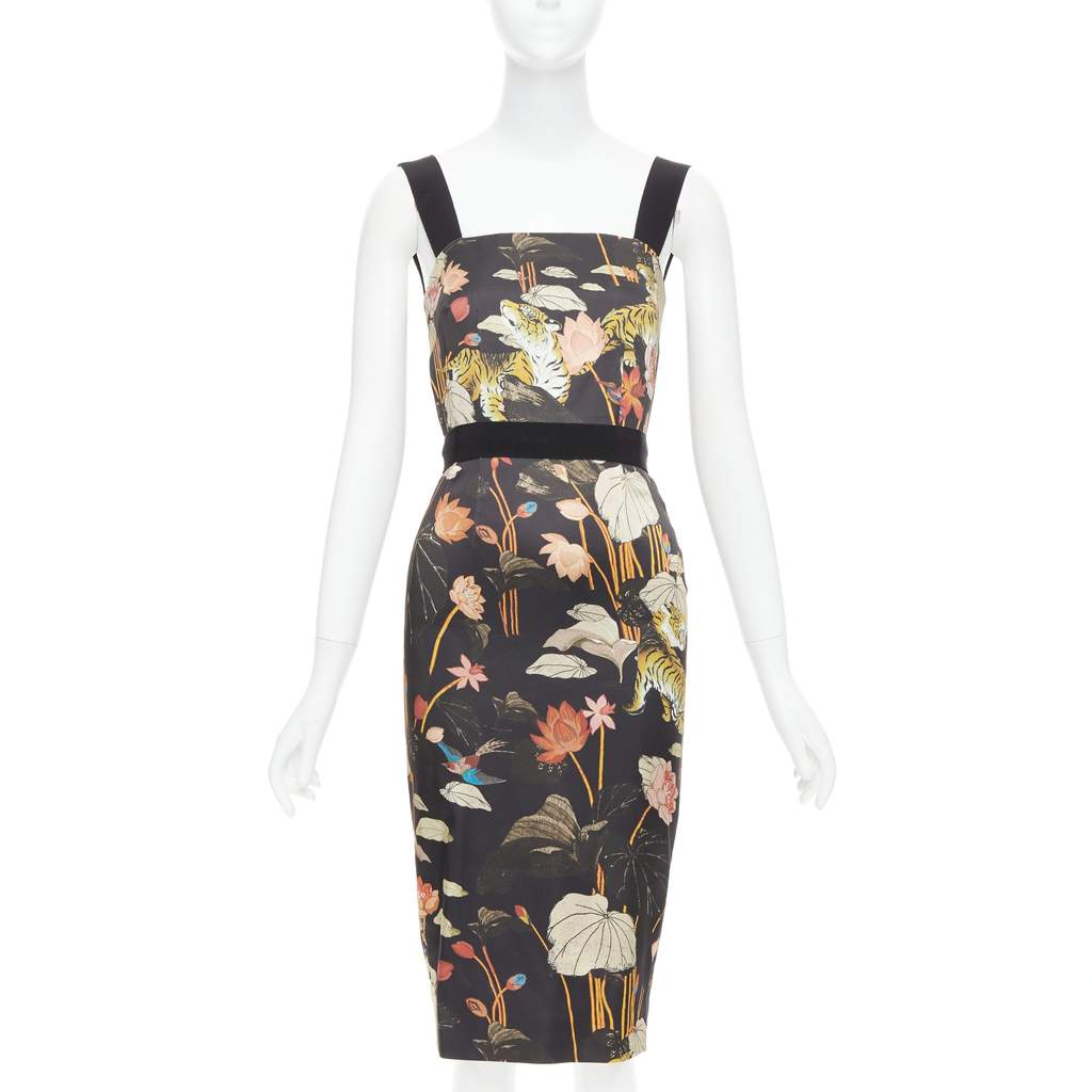 Etro Tiger Print Dress Black Very good - Front View