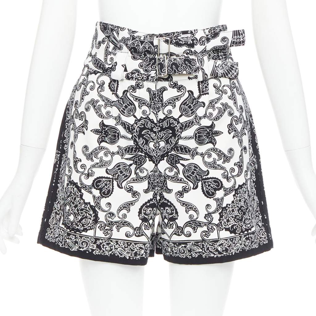 Dior Double Belt Shorts Black Cotton Very good condition - Front View