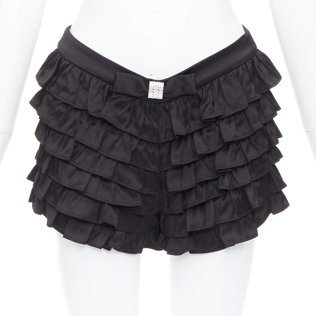 Shushu Tong Ruffle Bow Shorts Black Viscose Very good - Front View