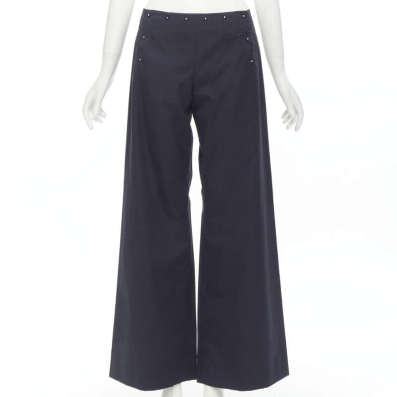 Jean Paul Gaultier Nautical Button Pants Navy Cotton Very good - Front View