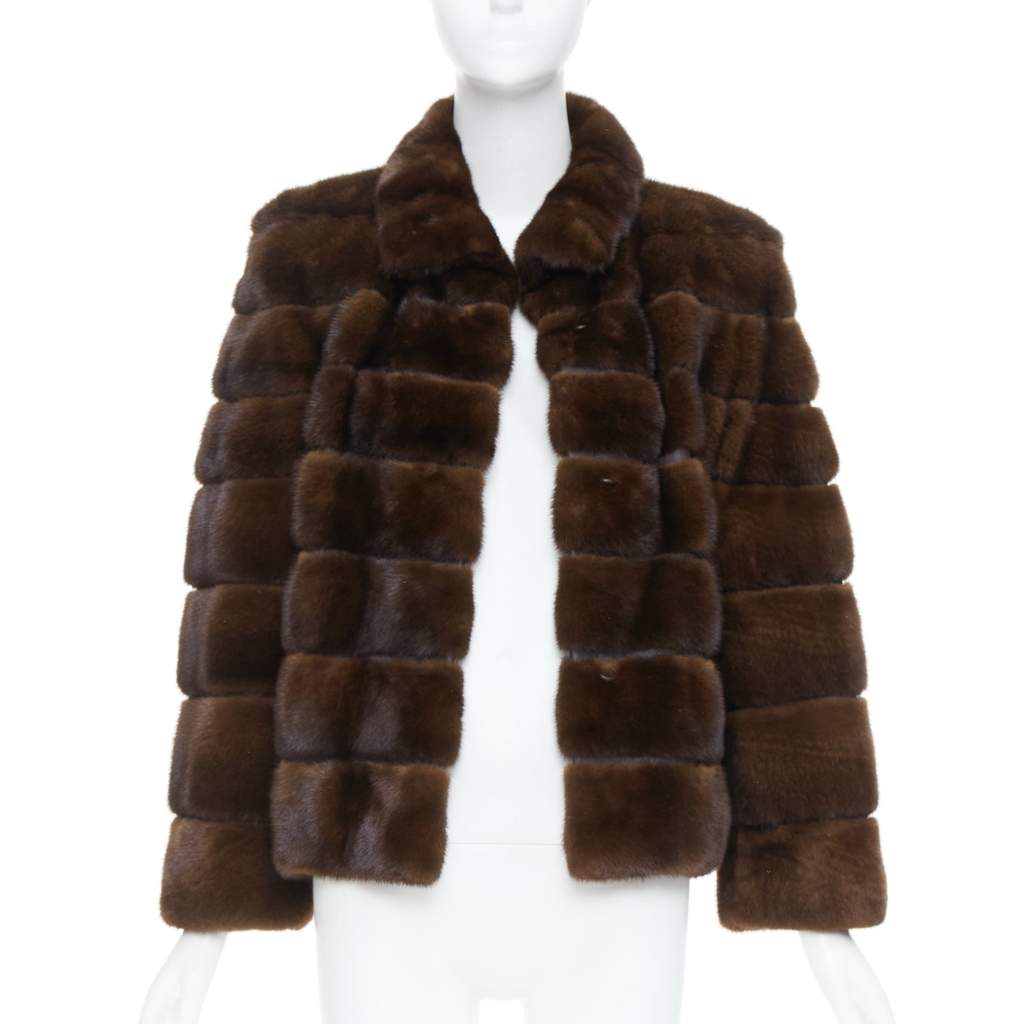 Unsigned Brown Rare Fur Jacket Brown Fur Very good - Front View