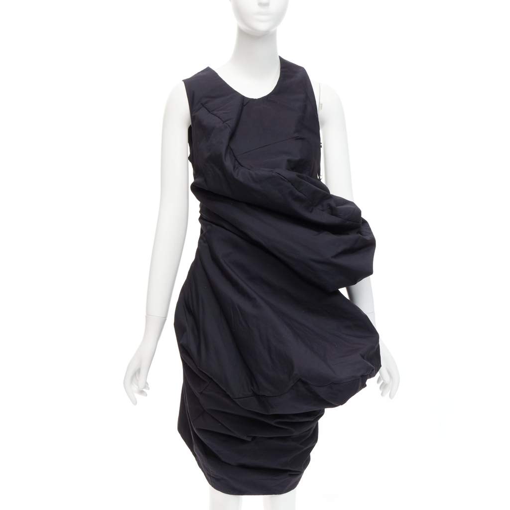 Comme Des Garcons Lumps Bumps Dress Black Polyester Very good - Front View