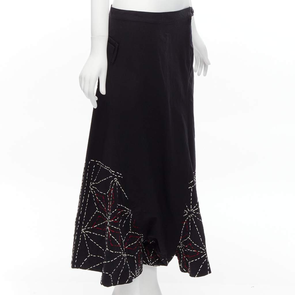 Yohji Yamamoto Stitched Harem Pants Black Very good - Front View
