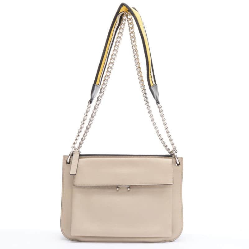Marni Shearling Soft Tote Beige Leather Very good - Front View